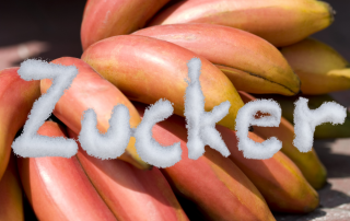 Süße des Lebens rotes Bananenpulver