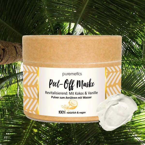 puremetics peel off maske mit kokos vanille