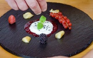 Panna Coco mit flambierten Bananen