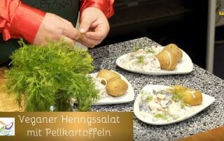 veganer Heringssalat mit Pellkartoffeln