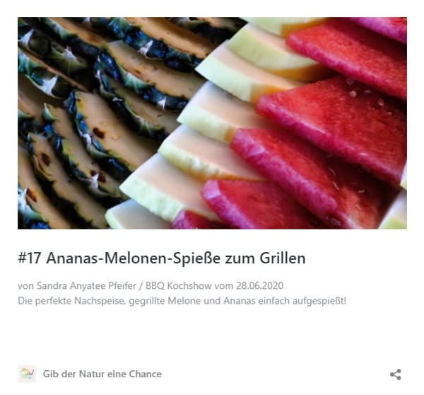 Rezept Ananas-Melonen-Spieße zum Grillen