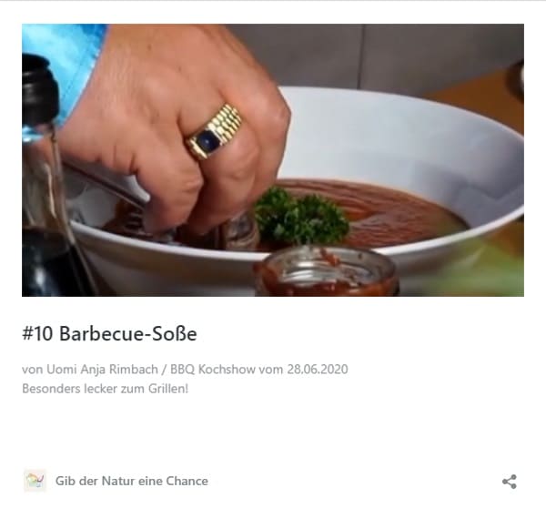 Barbecue Soße aus der Kochshow Vegan Grillen