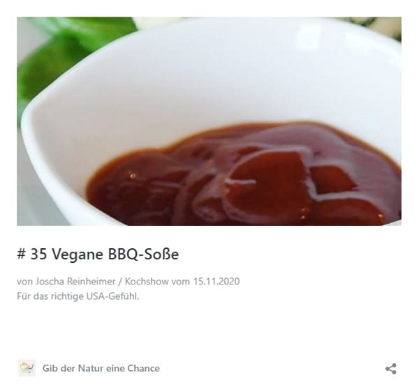 Rezept Vegane BBQ-Soße