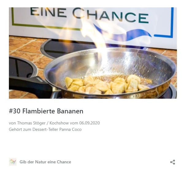 Rezept flambierte Bananen