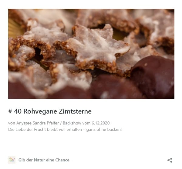 Rezept Rohvegane Zimtsterne