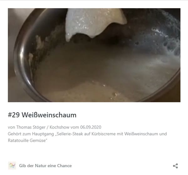 Rezept Weißweinschaum
