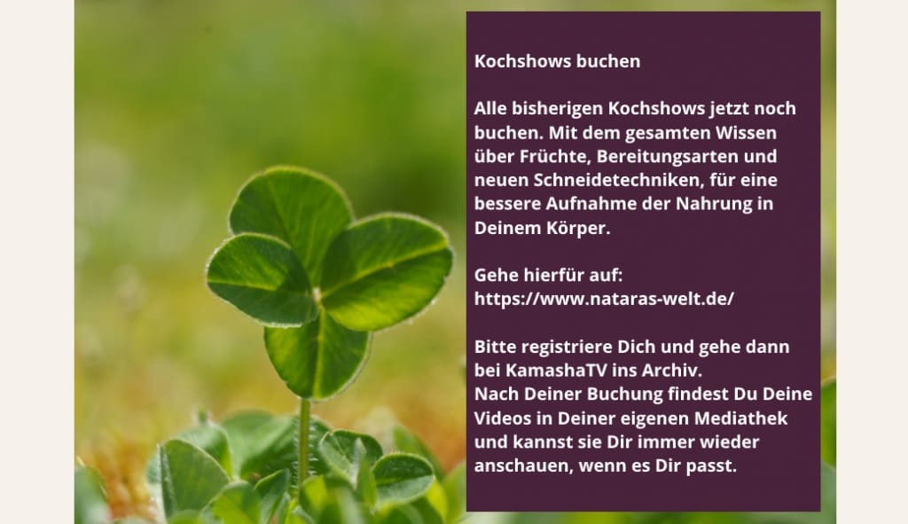 Kochshows buchen bei Kamasha-TV