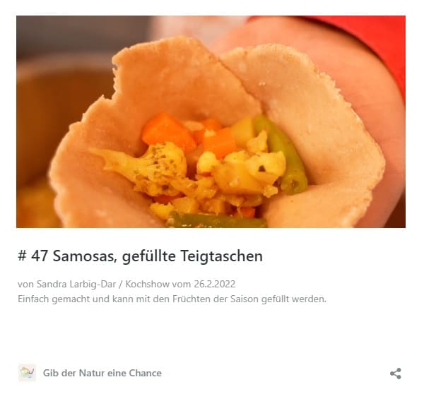# 47 Samosas, gefüllte Teigtaschen