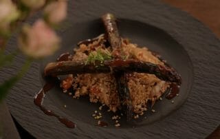 Rezept für jetzt Marokkanischer Couscous Salat mit Orangen-Chili-Spargel
