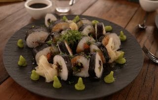 Rezept für Jetzt Makis mit eingelegtem Spargel und Teriyaki Karotten