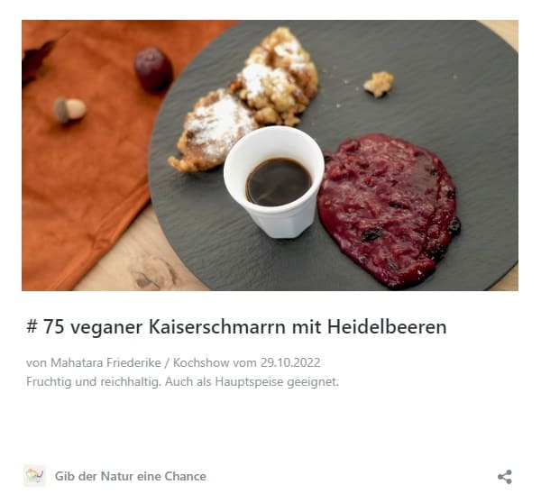 # 75 veganer Kaiserschmarrn mit Heidelbeeren