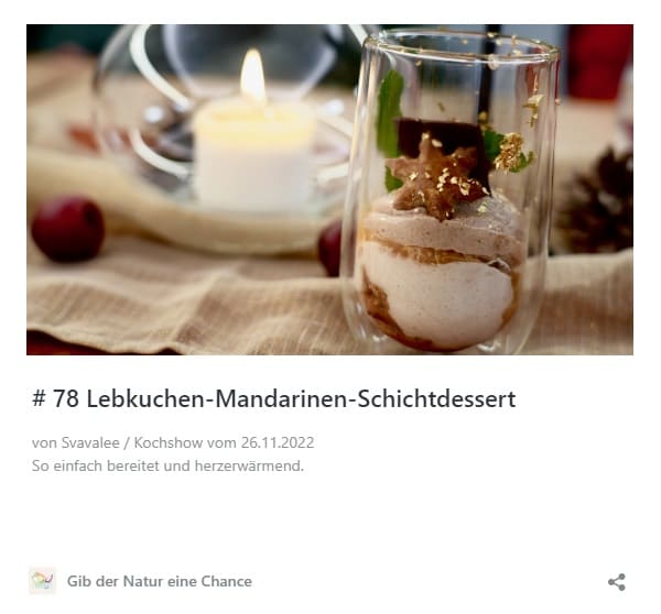 # 78 Lebkuchen-Mandarinen-Schichtdessert