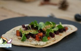 Rezept fuer jetzt veganer Flammkuchen