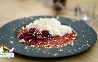 Rezept für Jetzt veganer Milchreis mit Kirschen