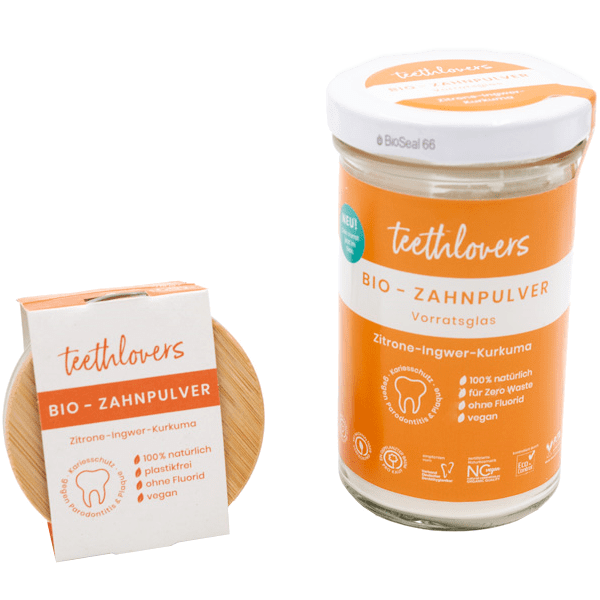 Bio-Zahnpulver zitrone-ingwer-kurkuma