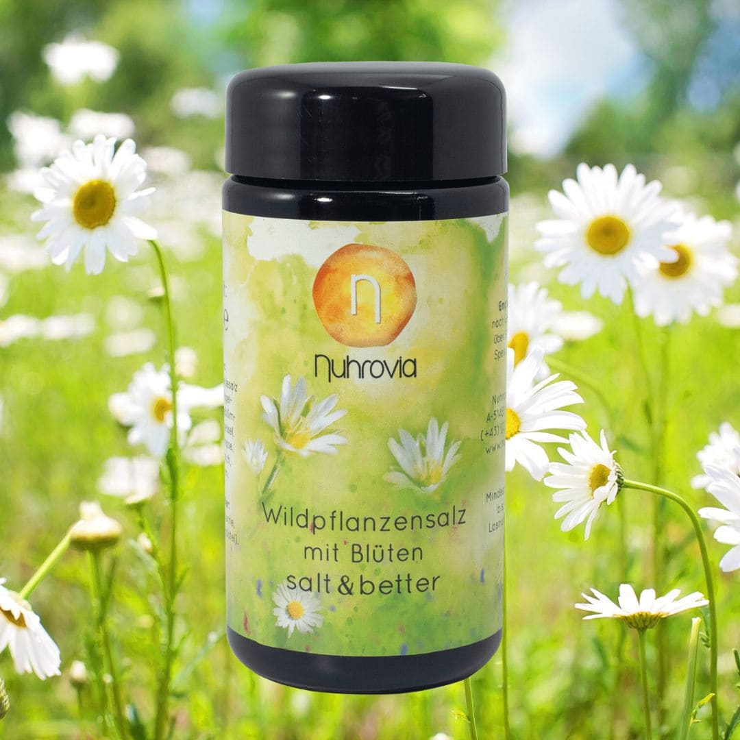 nuhrovia Wildpflanzen Salz mit Blüten